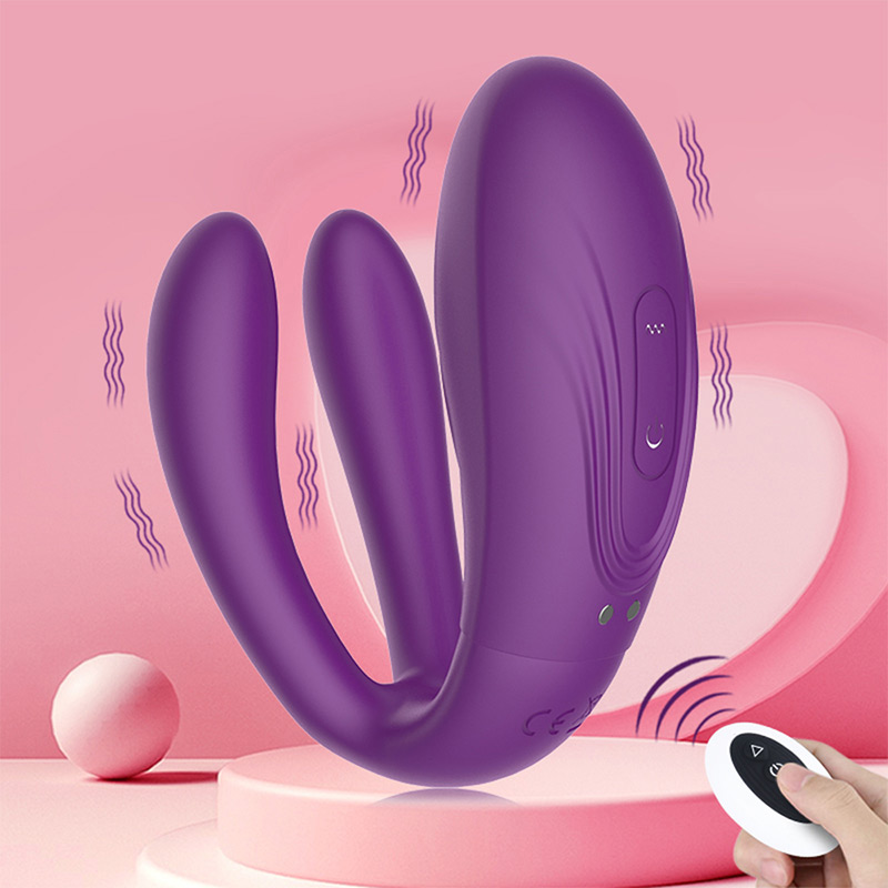 Vibratore per clitoride vaginale telecomandato in viola