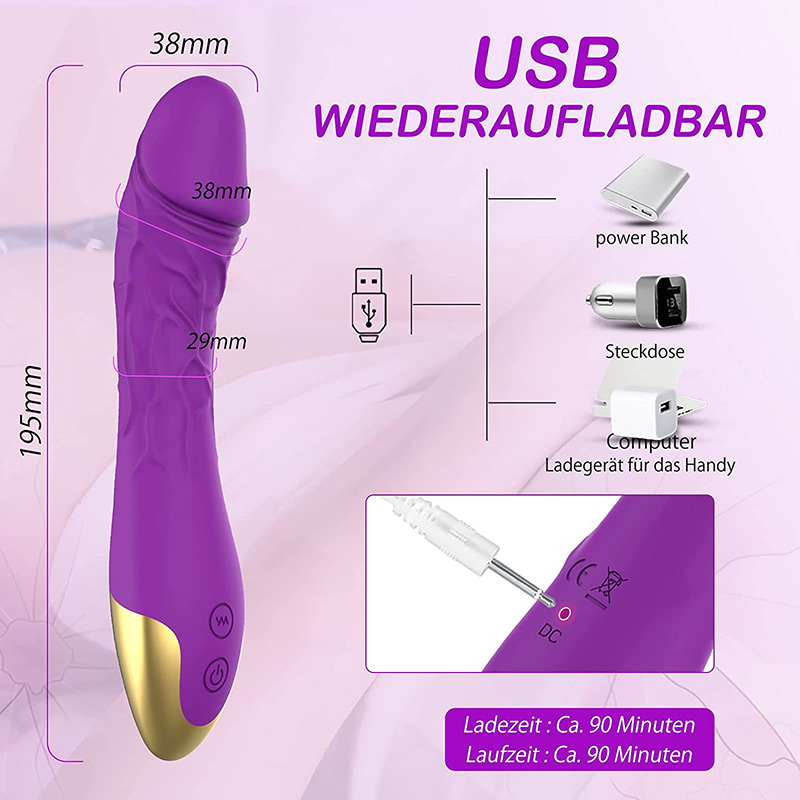 Vibratore per dildo in silicone